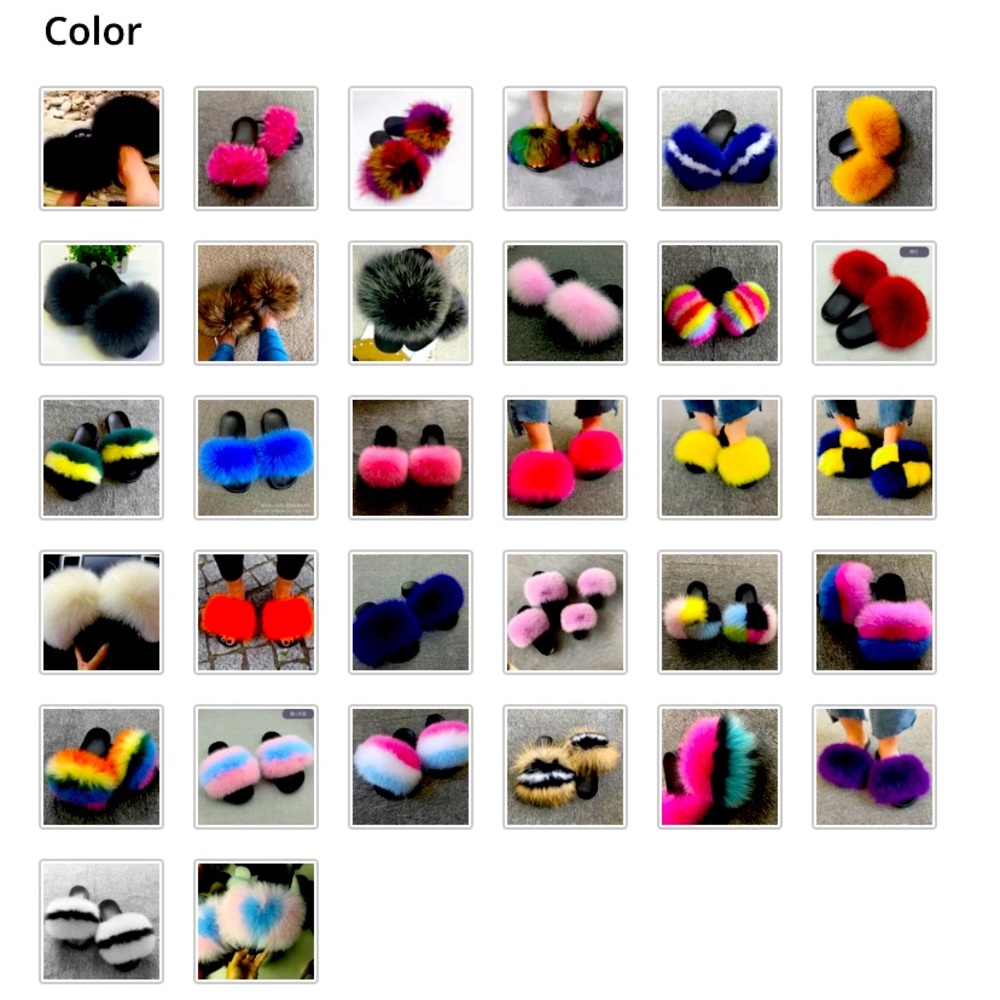 Faux fur slides !